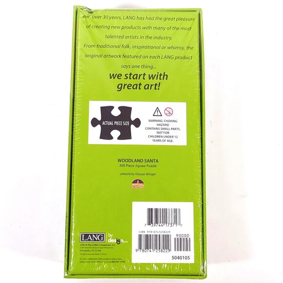 Lang 300 Pc Jigsaw Puzzle Woodland Animals Santa Claus Christmas New Sealed - Picture 2 of 2